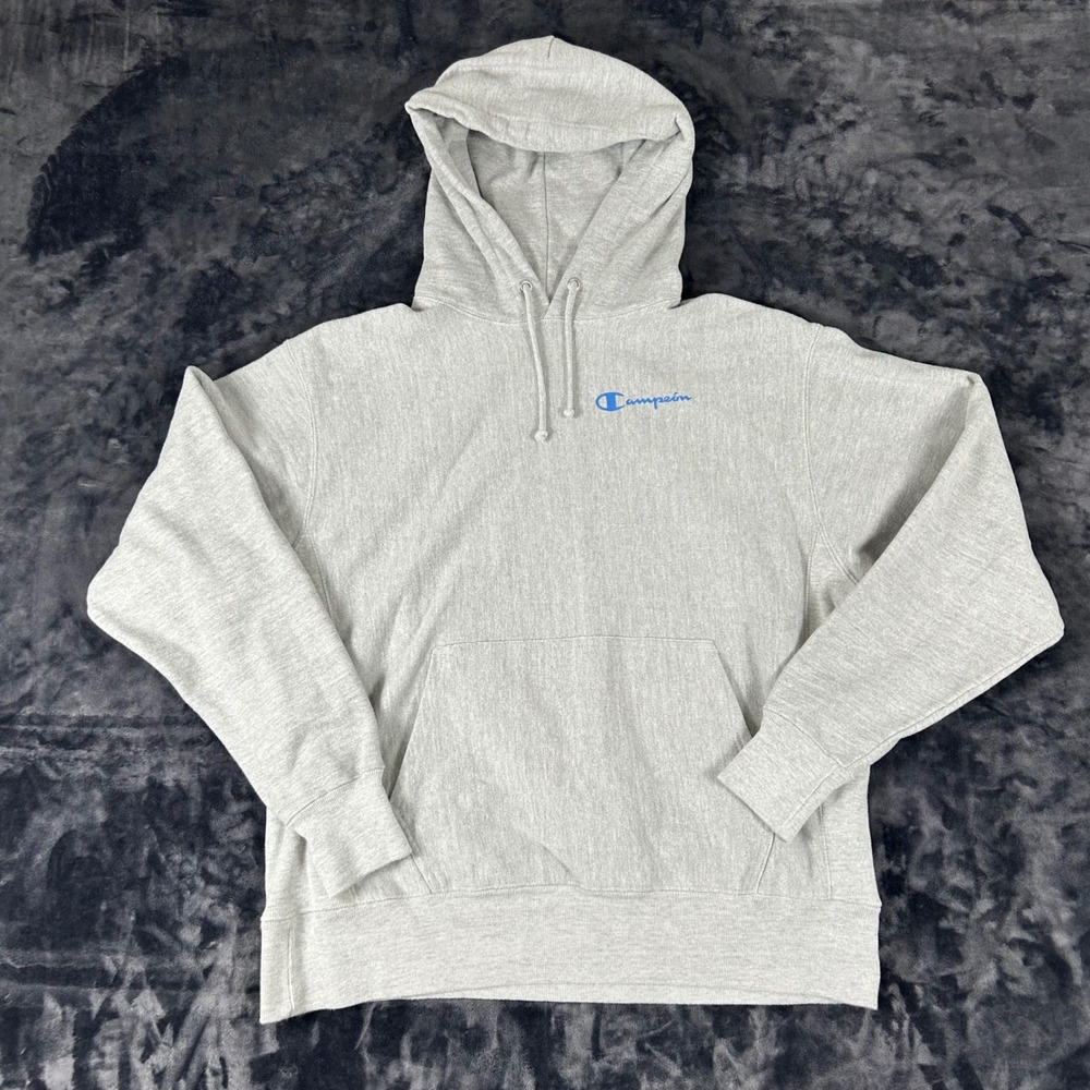 Champion Reverse Weave Hoodie Mens Large Grey Campeon Graphic Sugar Skull 2275